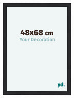 Como MDF Photo Frame 48x68cm Black Woodgrain Front Size | Yourdecoration.com