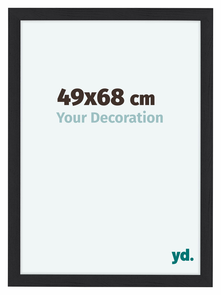 Como MDF Photo Frame 49x68cm Black Woodgrain Front Size | Yourdecoration.com