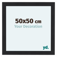 Como MDF Photo Frame 50x50cm Black Woodgrain Front Size | Yourdecoration.com