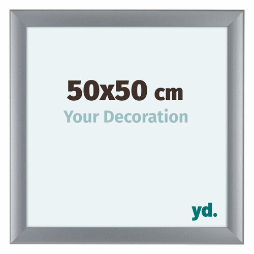 Como MDF Photo Frame 50x50cm Silver Matte Front Size | Yourdecoration.com