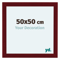 Como MDF Photo Frame 50x50cm Wine Red Swept Front Size | Yourdecoration.com