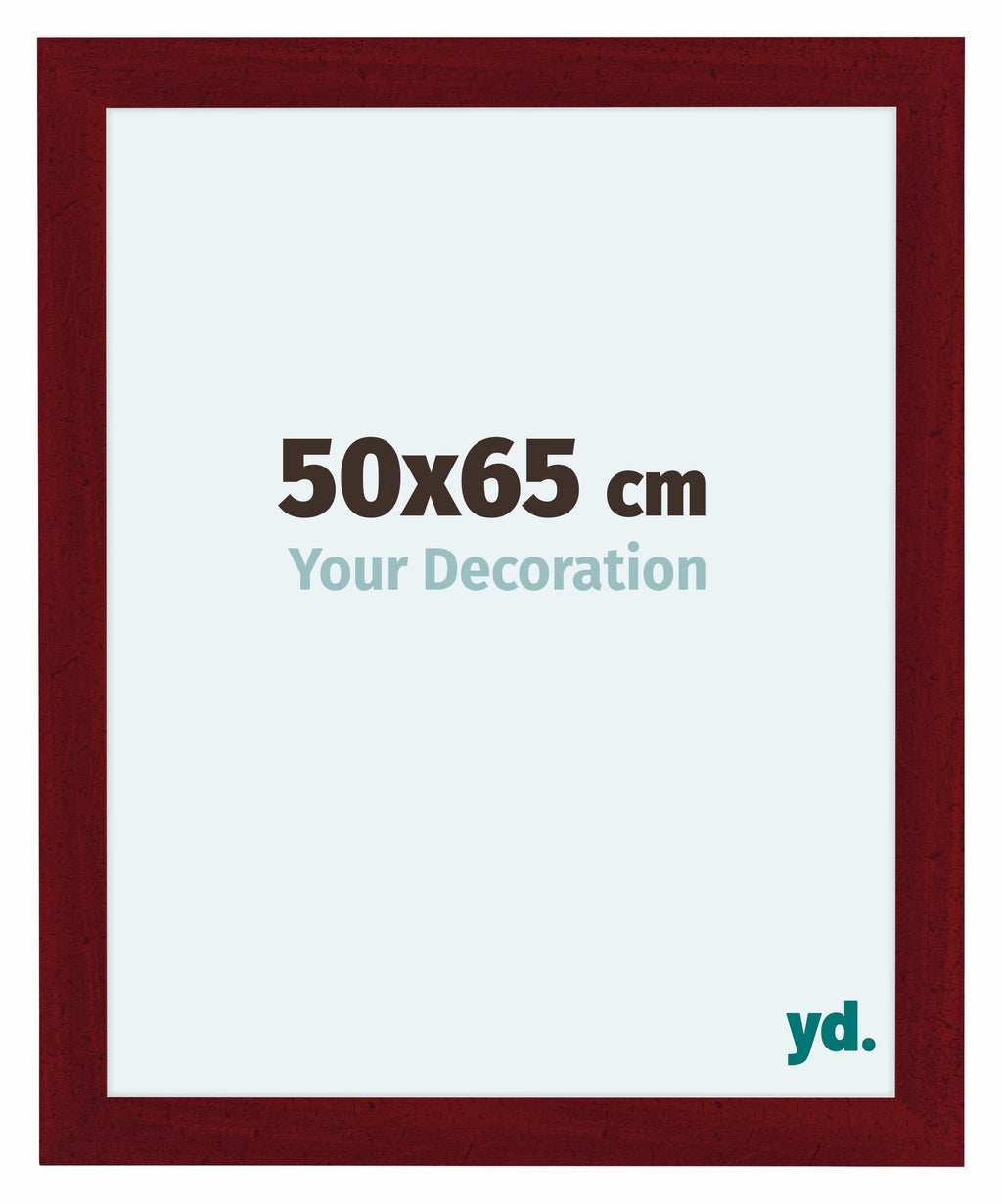 Como MDF Photo Frame 50x65cm Wine Red Swept Front Size | Yourdecoration.com