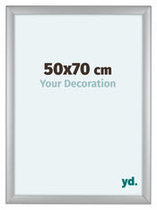 Como MDF Photo Frame 50x70cm Silver Matte Front Size | Yourdecoration.com