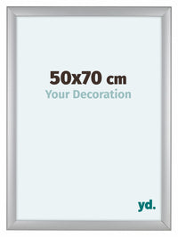 Como MDF Photo Frame 50x70cm Silver Matte Front Size | Yourdecoration.com