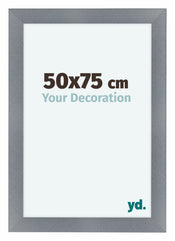 Como MDF Photo Frame 50x75cm Aluminium Brushed Front Size | Yourdecoration.com
