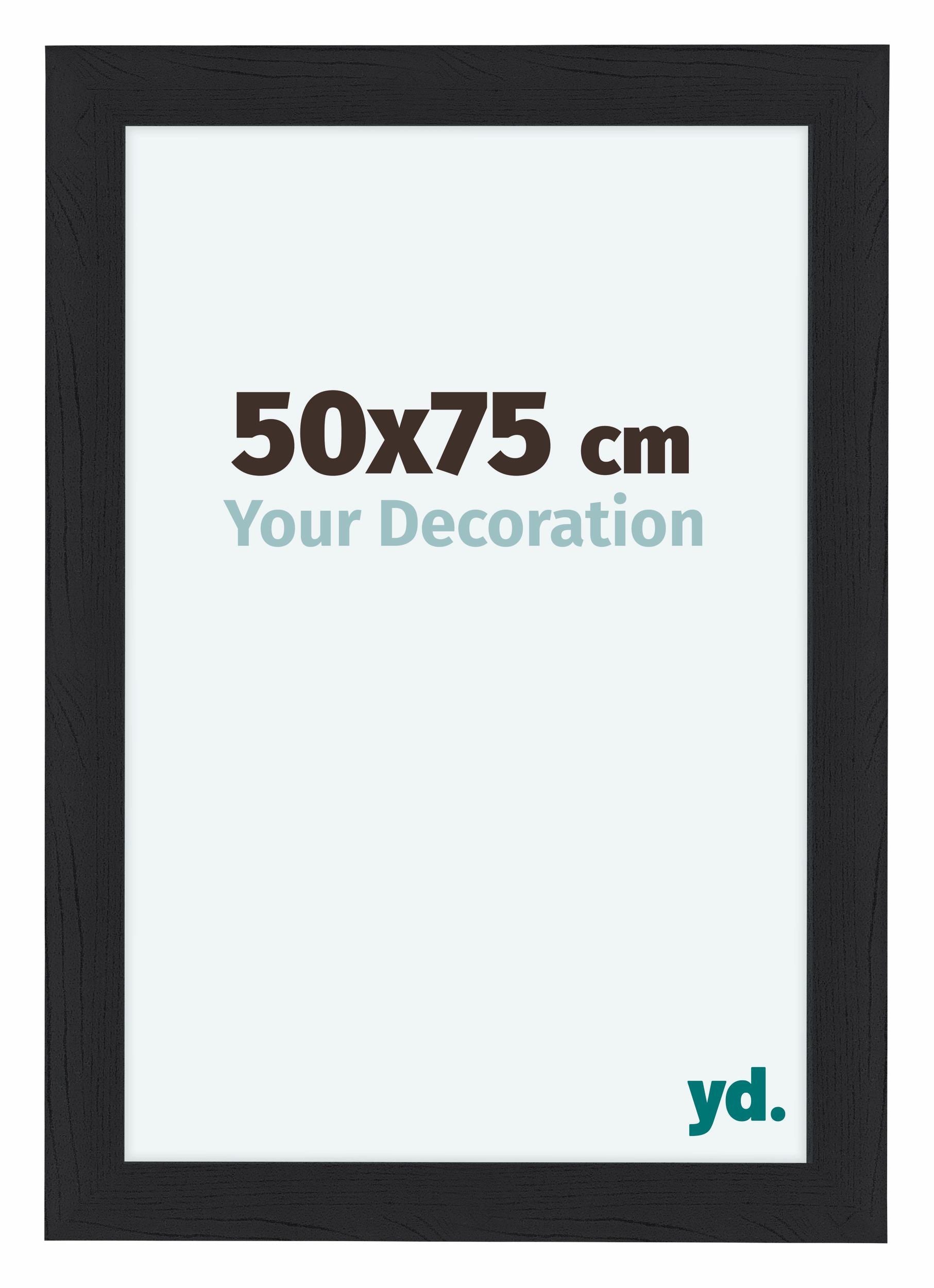 Como MDF Photo Frame 50x75cm Black Woodgrain Front Size | Yourdecoration.com