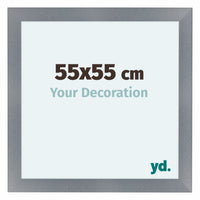 Como MDF Photo Frame 55x55cm Aluminium Brushed Front Size | Yourdecoration.com