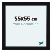 Como MDF Photo Frame 55x55cm Black High Gloss Front Size | Yourdecoration.com