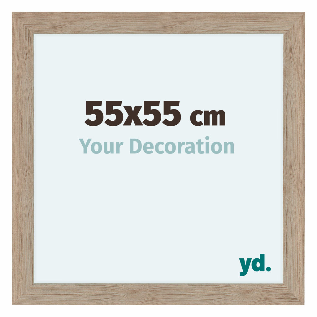 Como MDF Photo Frame 55x55cm Oak Light Front Size | Yourdecoration.com