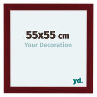 Como MDF Photo Frame 55x55cm Wine Red Swept Front Size | Yourdecoration.com