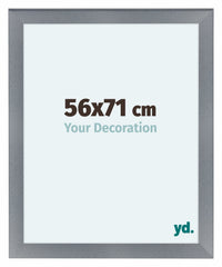 Como MDF Photo Frame 56x71cm Aluminium Brushed Front Size | Yourdecoration.com