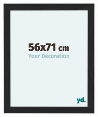 Como MDF Photo Frame 56x71cm Black Woodgrain Front Size | Yourdecoration.com