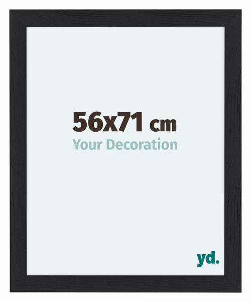 Como MDF Photo Frame 56x71cm Black Woodgrain Front Size | Yourdecoration.com