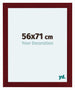 Como MDF Photo Frame 56x71cm Wine Red Swept Front Size | Yourdecoration.com