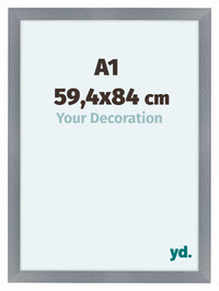 Como MDF Photo Frame 59 4x84cm A1 Aluminium Brushed Front Size | Yourdecoration.com