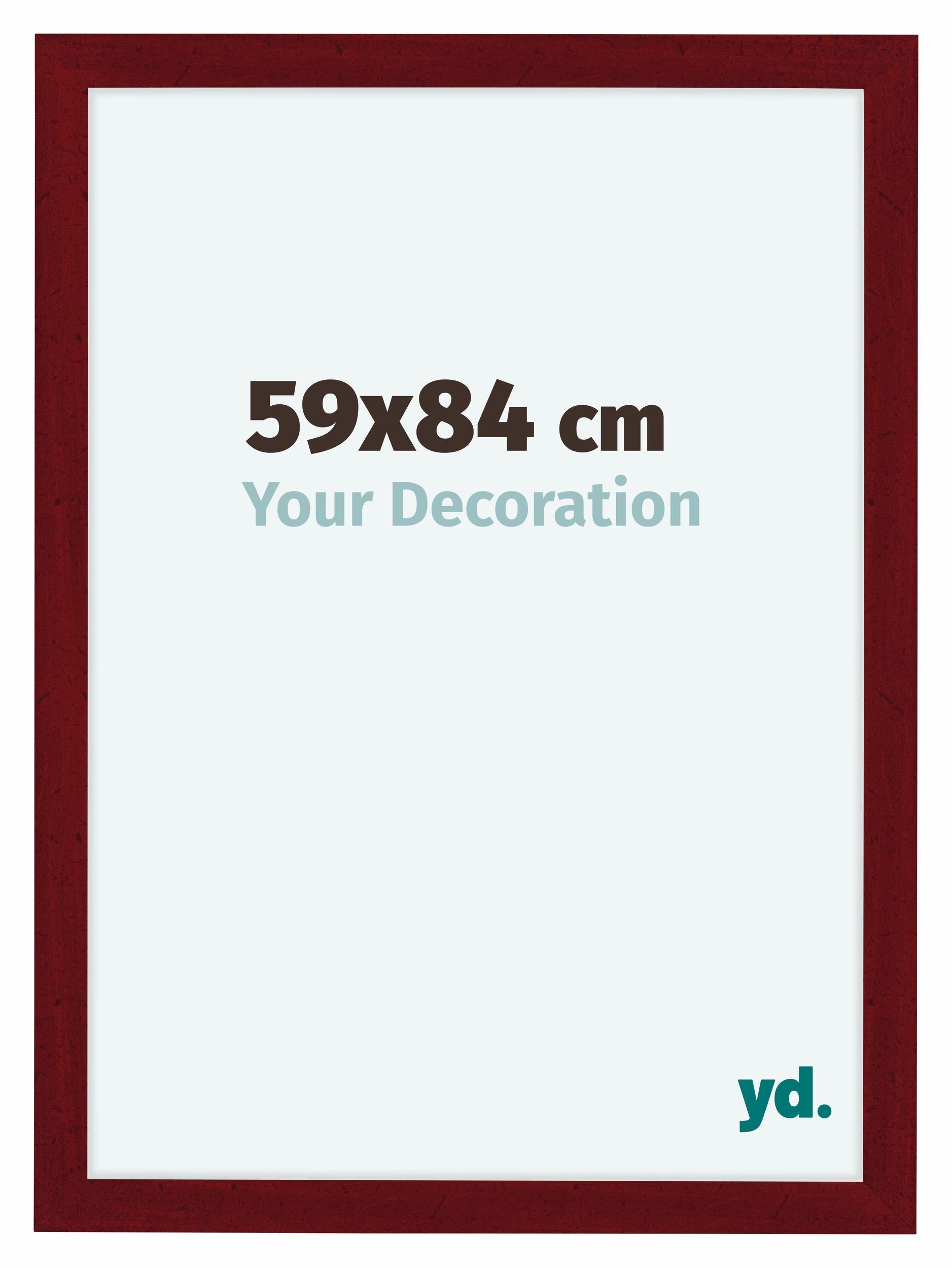 Como MDF Photo Frame 59x84cm Wine Red Swept Front Size | Yourdecoration.com