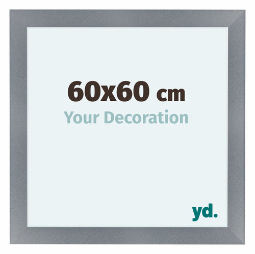 Como MDF Photo Frame 60x60cm Aluminium Brushed Front Size | Yourdecoration.com