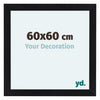 Como MDF Photo Frame 60x60cm Black Matte Front Size | Yourdecoration.com