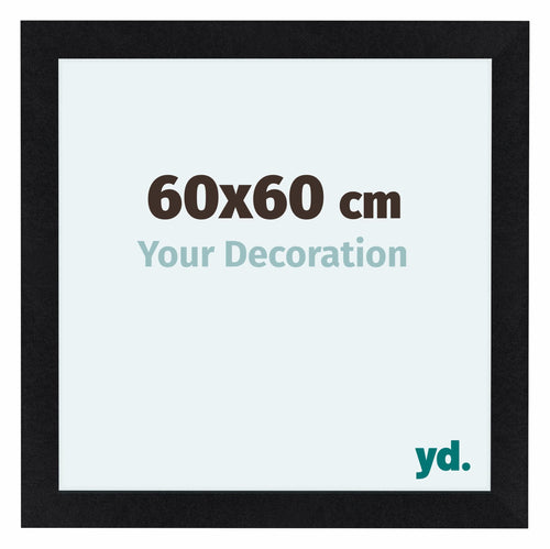 Como MDF Photo Frame 60x60cm Black Matte Front Size | Yourdecoration.com