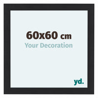 Como MDF Photo Frame 60x60cm Black Woodgrain Front Size | Yourdecoration.com