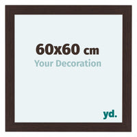 Como MDF Photo Frame 60x60cm Oak Dark Front Size | Yourdecoration.com