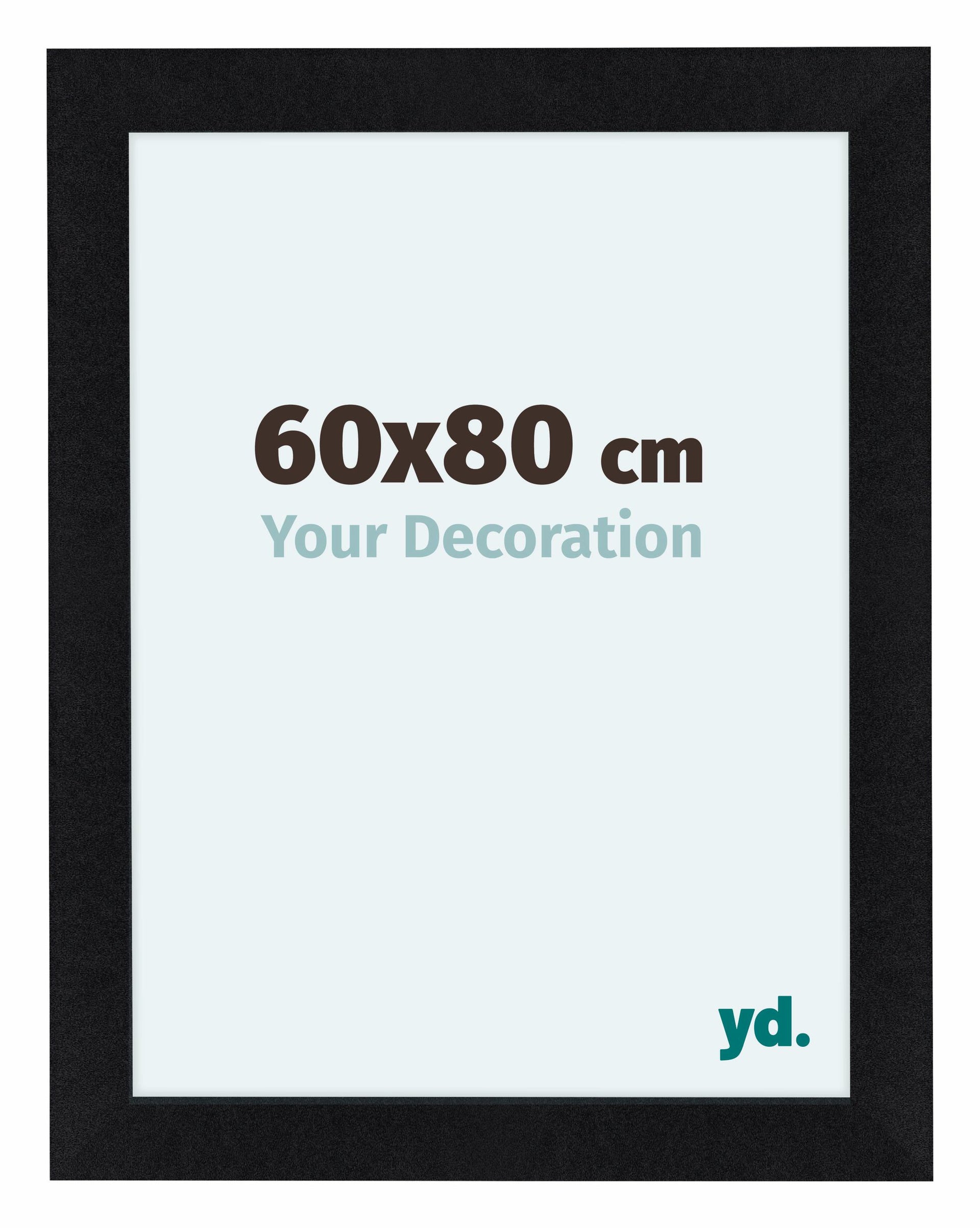 Como MDF Photo Frame 60x80cm Black Matte Front Size | Yourdecoration.com