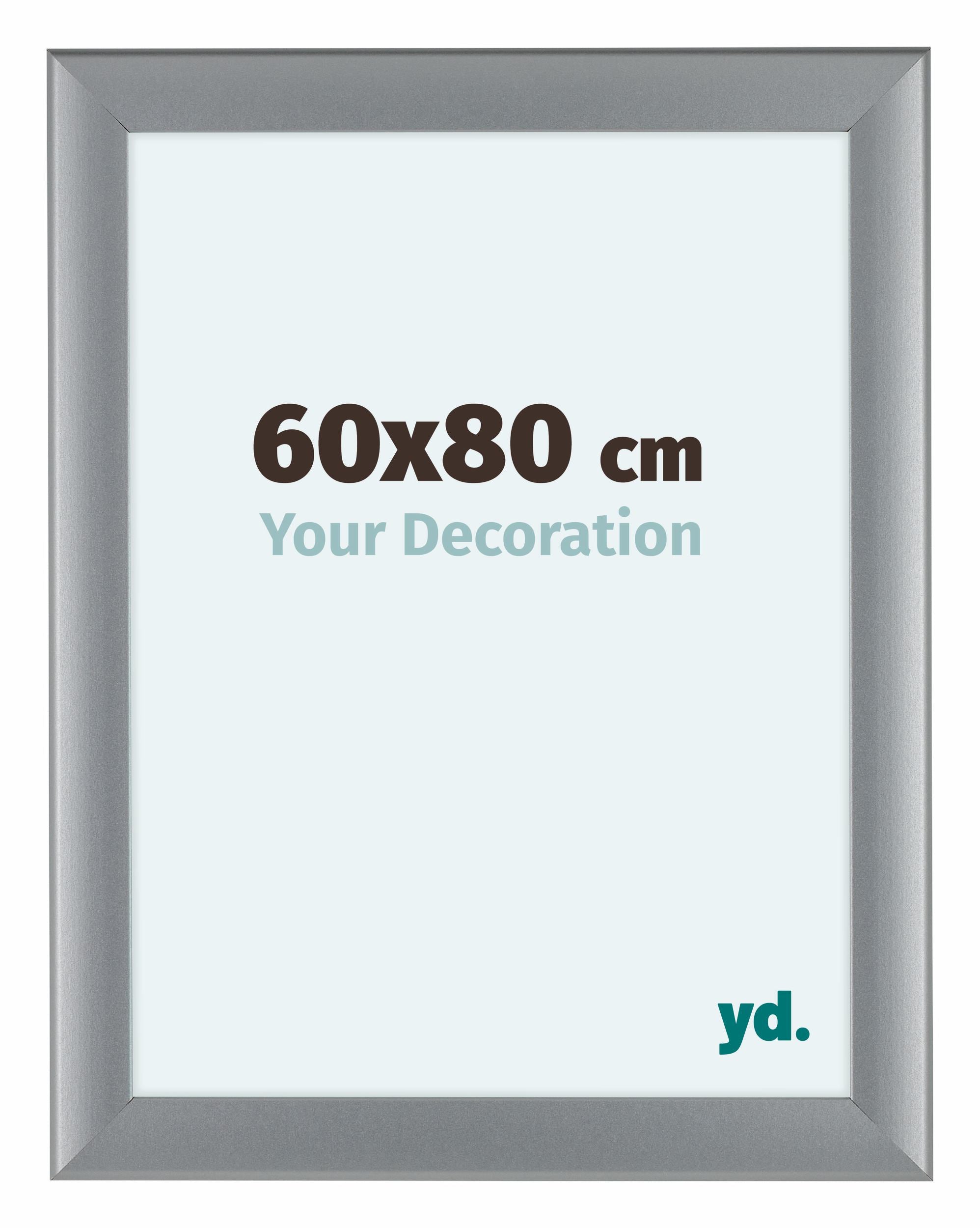 Como MDF Photo Frame 60x80cm Silver Matte Front Size | Yourdecoration.com