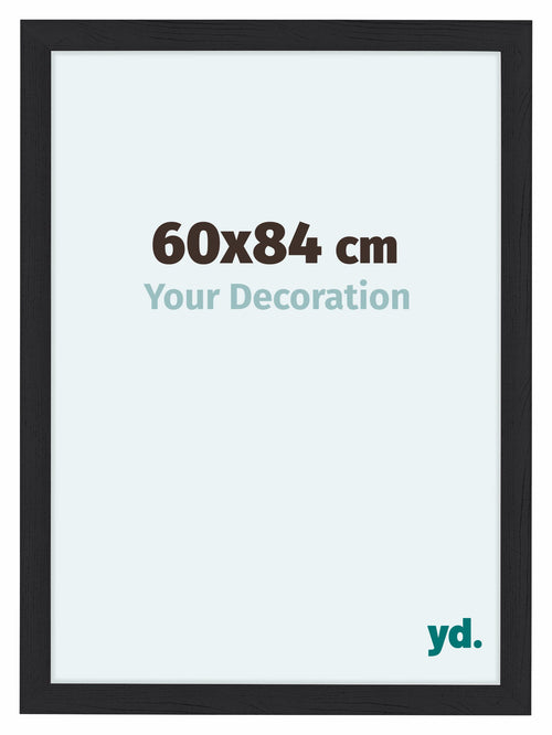 Como MDF Photo Frame 60x84cm Black Woodgrain Front Size | Yourdecoration.com