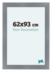 Como MDF Photo Frame 62x93cm Aluminium Brushed Front Size | Yourdecoration.com