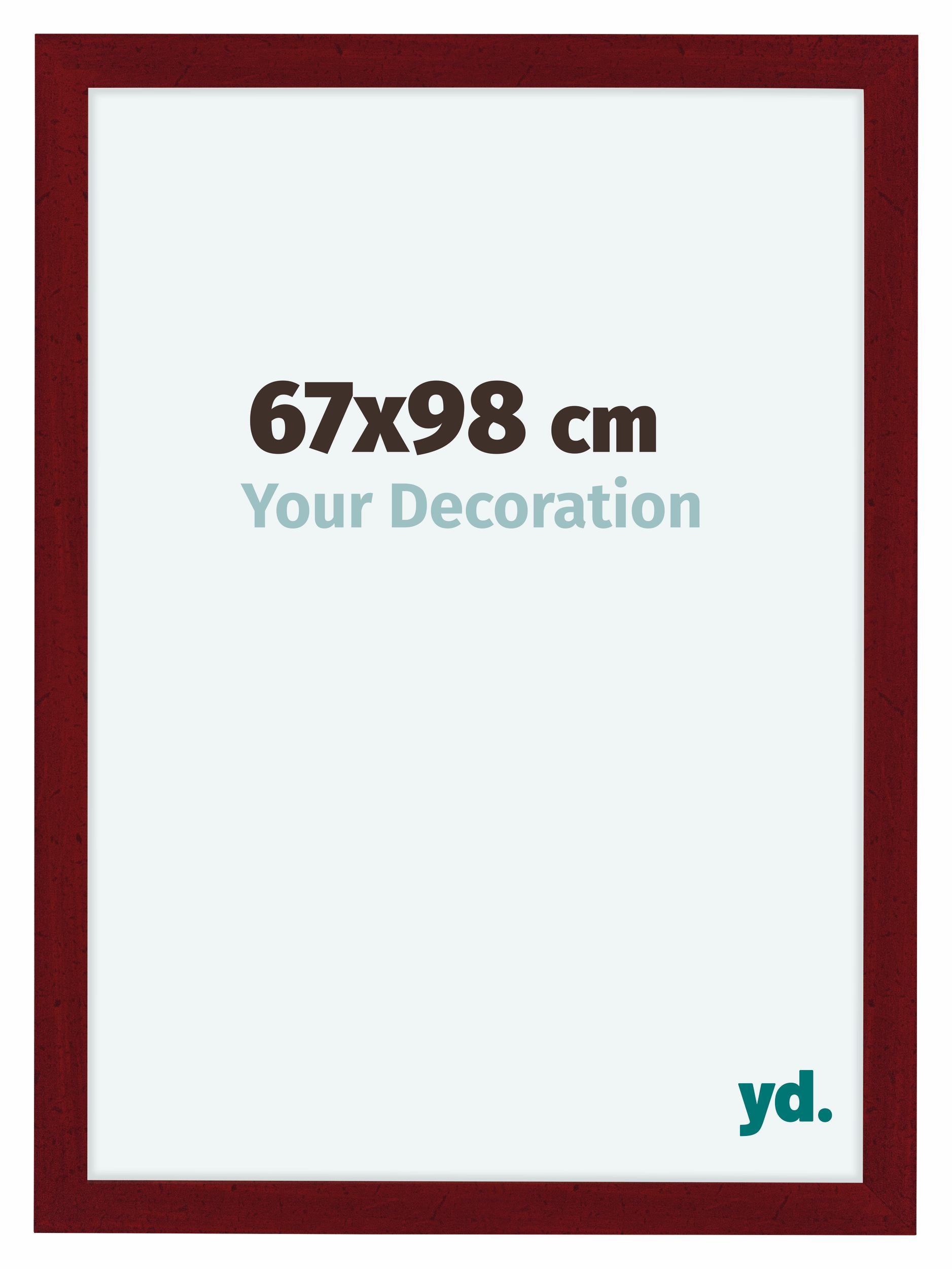 Como MDF Photo Frame 67x98cm Wine Red Swept Front Size | Yourdecoration.com
