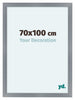 Como MDF Photo Frame 70x100cm Aluminium Brushed Front Size | Yourdecoration.com