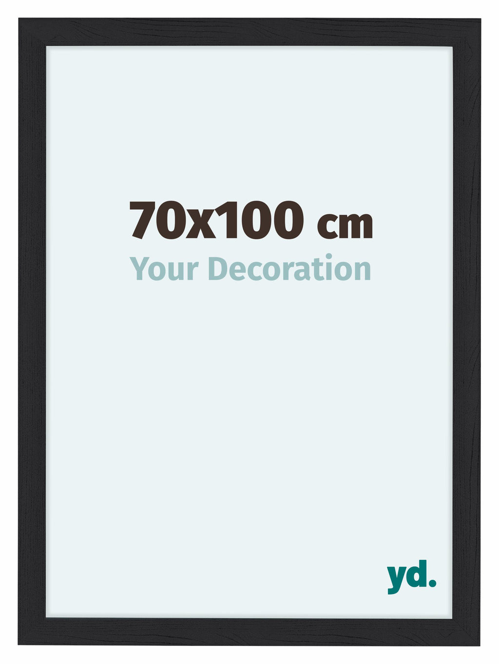 Como MDF Photo Frame 70x100cm Black Woodgrain Front Size | Yourdecoration.com