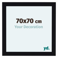 Como MDF Photo Frame 70x70cm Black High Gloss Front Size | Yourdecoration.com