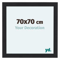 Como MDF Photo Frame 70x70cm Black Woodgrain Front Size | Yourdecoration.com