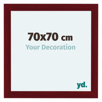 Como MDF Photo Frame 70x70cm Wine Red Swept Front Size | Yourdecoration.com