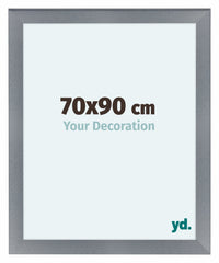 Como MDF Photo Frame 70x90cm Aluminium Brushed Front Size | Yourdecoration.com