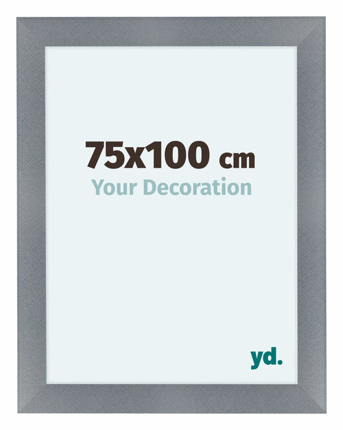 Como MDF Photo Frame 75x100cm Aluminium Brushed Front Size | Yourdecoration.com