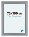 Como MDF Photo Frame 75x100cm Silver Matte Front Size | Yourdecoration.com
