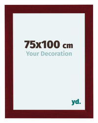Como MDF Photo Frame 75x100cm Wine Red Swept Front Size | Yourdecoration.com