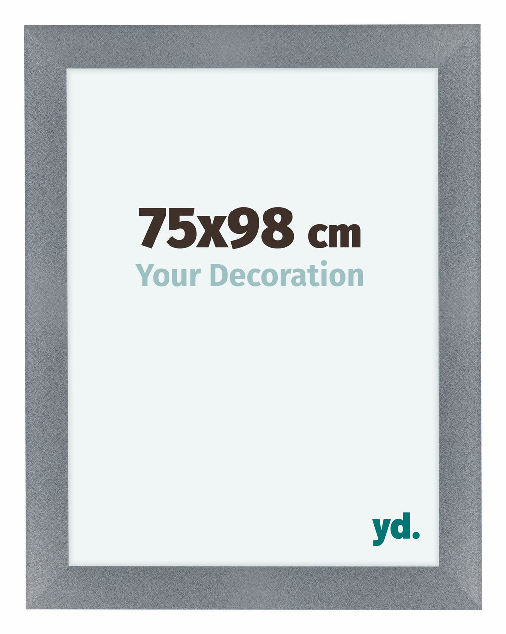Como MDF Photo Frame 75x98cm Aluminum Brushed Front Size | Yourdecoration.com