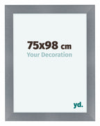 Como MDF Photo Frame 75x98cm Aluminum Brushed Front Size | Yourdecoration.com