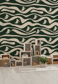 Disney Donald Duck Green Waves Interior Wall Mural DX4 201 | Yourdecoration.com