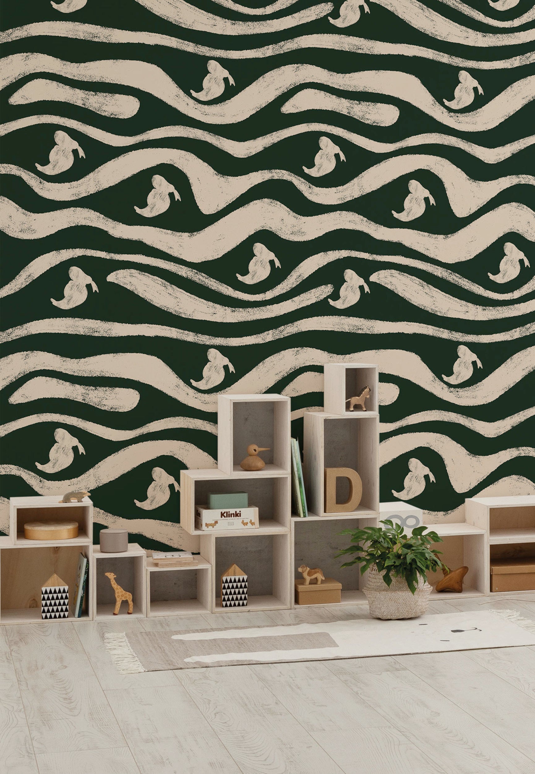 Disney Donald Duck Green Waves Interior Wall Mural DX4 201 | Yourdecoration.com