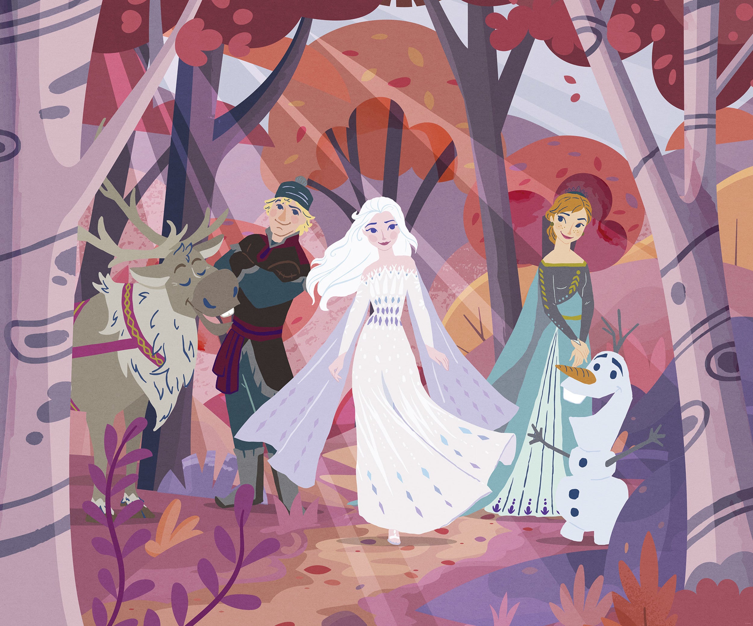 Disney Frozen Forest Friendship Wall Mural DX6 231 | Yourdecoration.com
