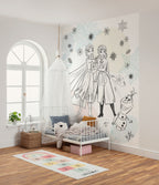 Disney Frozen Sketch Sisters Interior Wall Mural DX4 223 | Yourdecoration.com