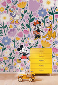 Disney Mickey Mouse and Minnie Mouse Botanical Spring Interior Wall Mural DX4 175 | Yourdecoration.com
