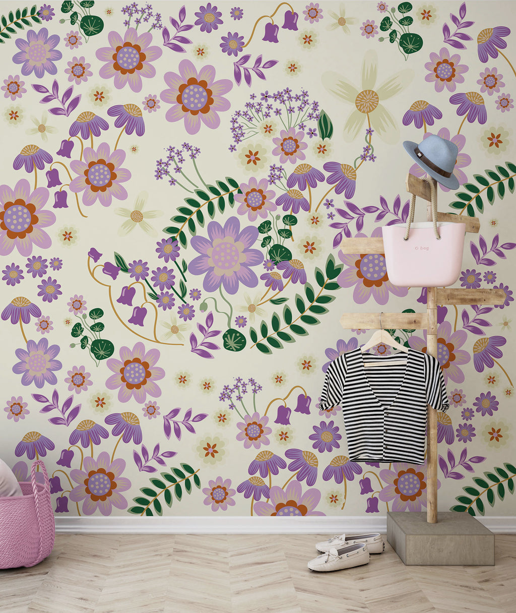 Disney Minnie Mouse Gardening Club Beige Interior Wall Mural DX5 198 | Yourdecoration.com