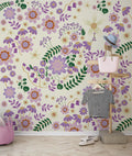 Disney Minnie Mouse Gardening Club Beige Interior Wall Mural DX5 198 | Yourdecoration.com