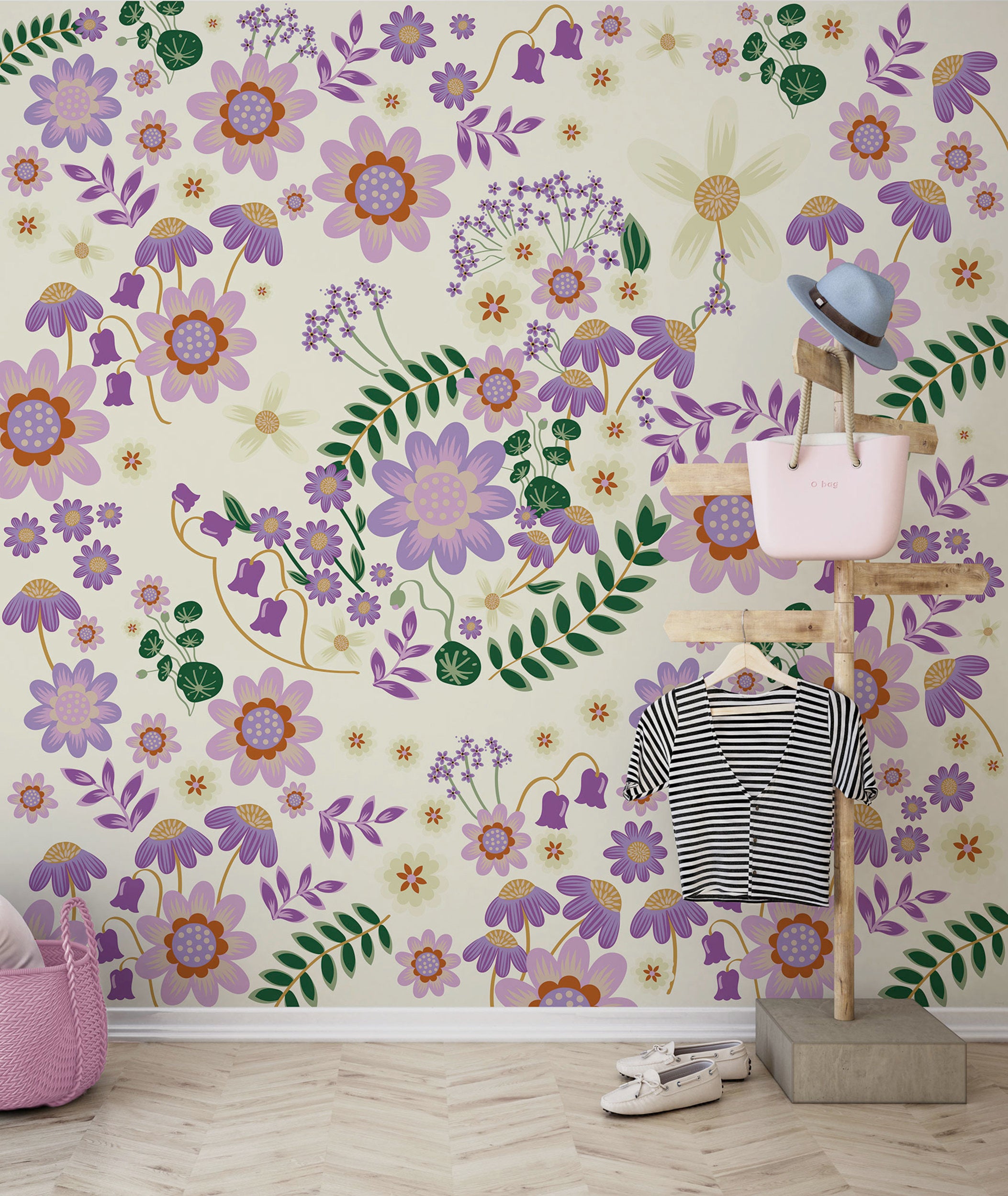 Disney Minnie Mouse Gardening Club Beige Interior Wall Mural DX5 198 | Yourdecoration.com