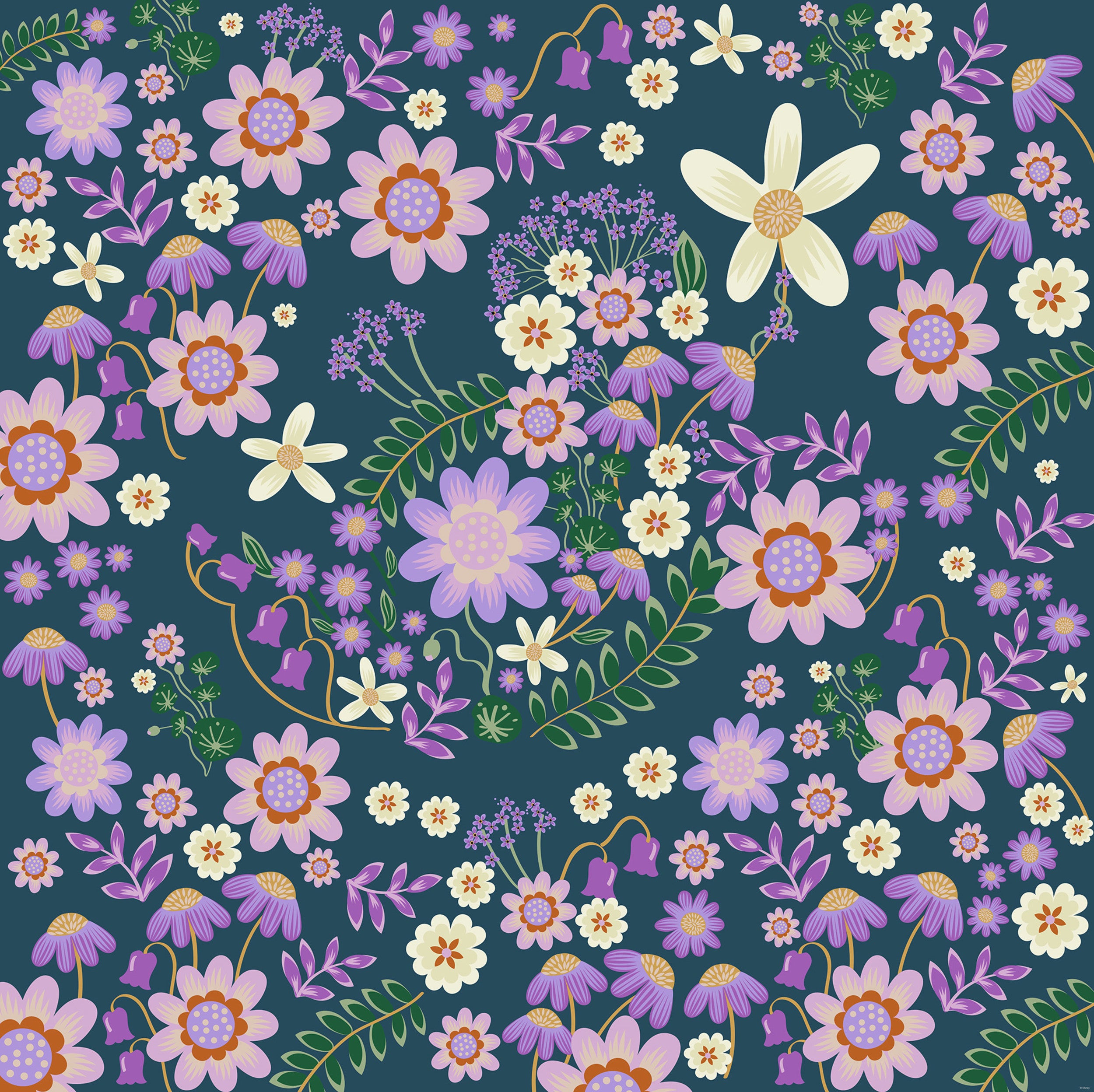 Disney Minnie Mouse Gardening Club Blue Wall Mural DX5 215 | Yourdecoration.com